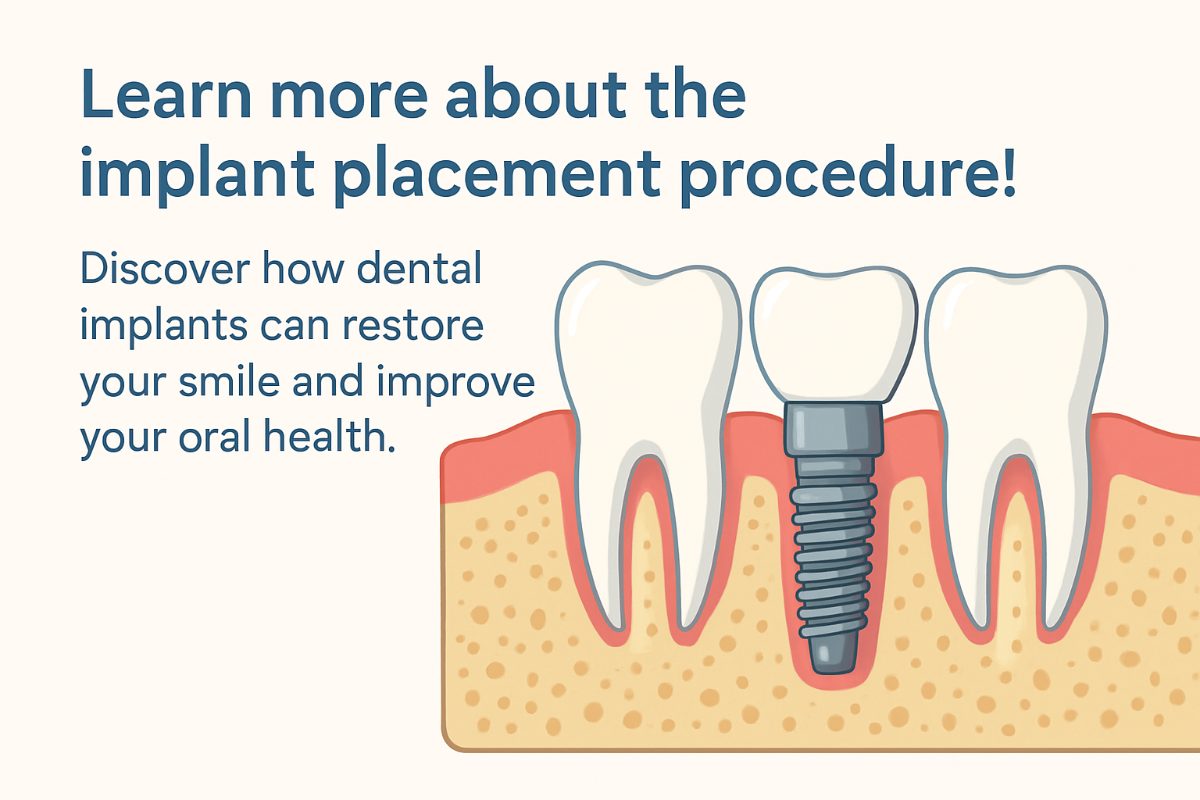 A dentist is carefully performing an implant placement procedure on a patient, using advanced tools and technology. The scene is in a modern dental office. No text on the image.